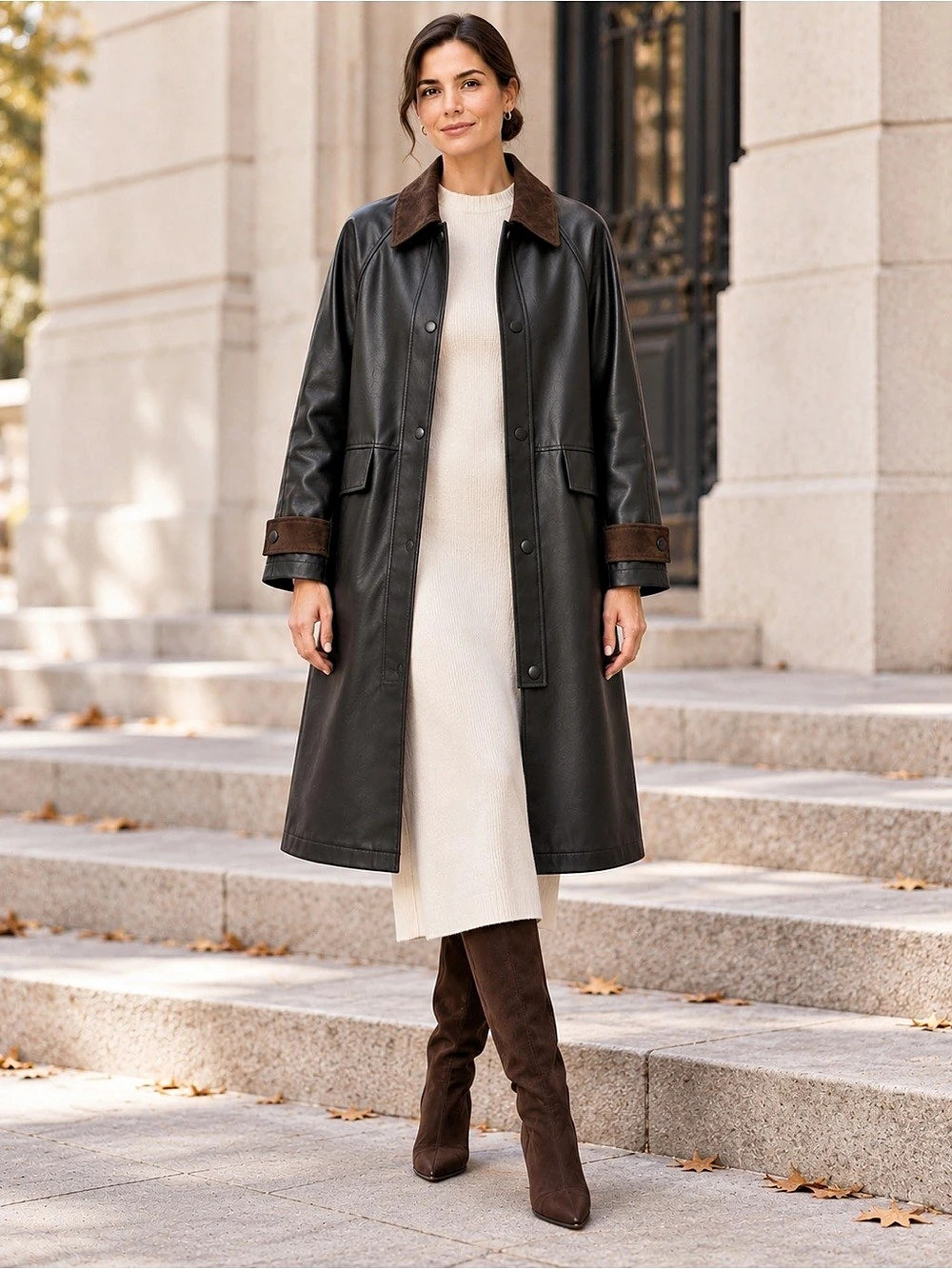Rebecca Minkoff Faux Leather Shirt Jacket Coat Black Medium NWT
